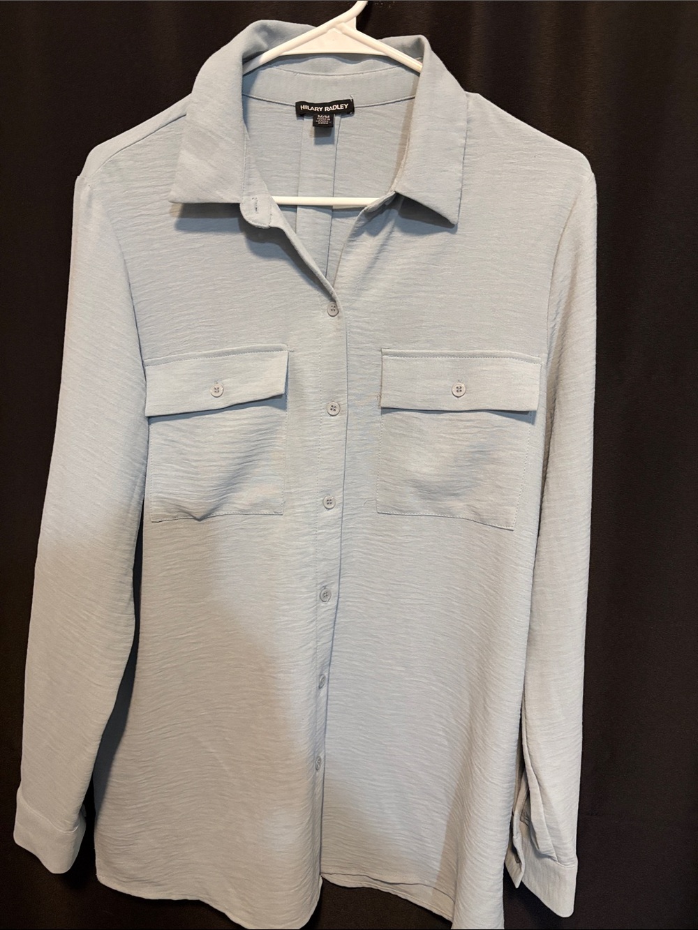 Hilary Radley Pale Blue Men's Long-Sleeve Button-Down Shirt